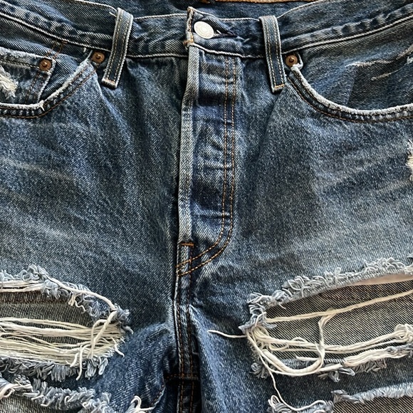 Levi’s 501 Cut Off Shorts High Rise Size 29 - Picture 15 of 16